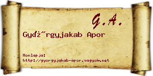 Györgyjakab Apor névjegykártya